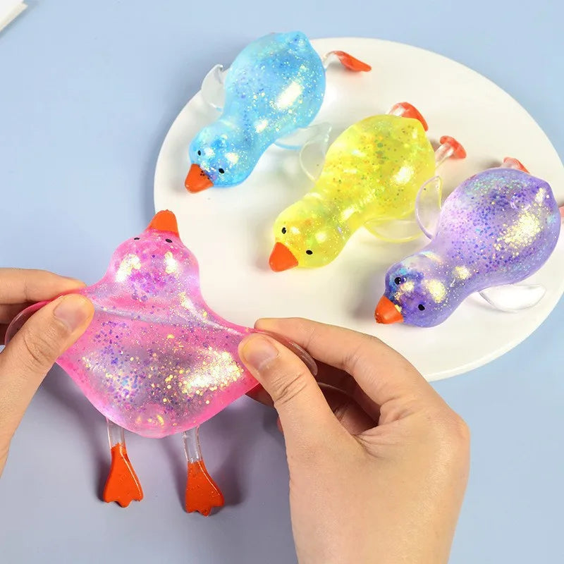 Glitter Squeeze Stress Relief Duck Toy