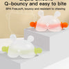 Bunny Silicone Teething Toy with Hidden Handle