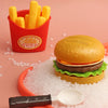 Realistic Play Food Set for Kids with Burger, Fries & More