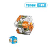 Yellow 1 piece 3D puzzle ball maze cube for kids