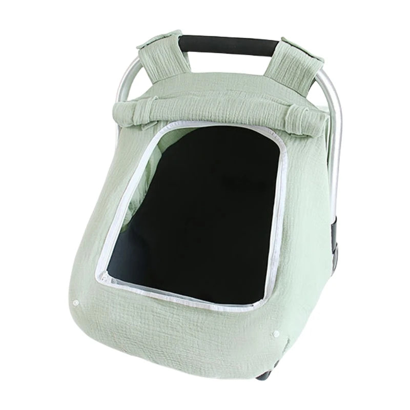 2-in-1 Baby Car Seat Cover with Sun Shade and Mosquito Net