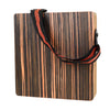 Compact Ebony Wood Cajon Drum with Adjustable Strap
