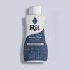 Bottle of Rit denim blue liquid fabric dye for clothes and crafts