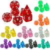 Crystal Clear Polyhedral Dice Set for Tabletop RPGs