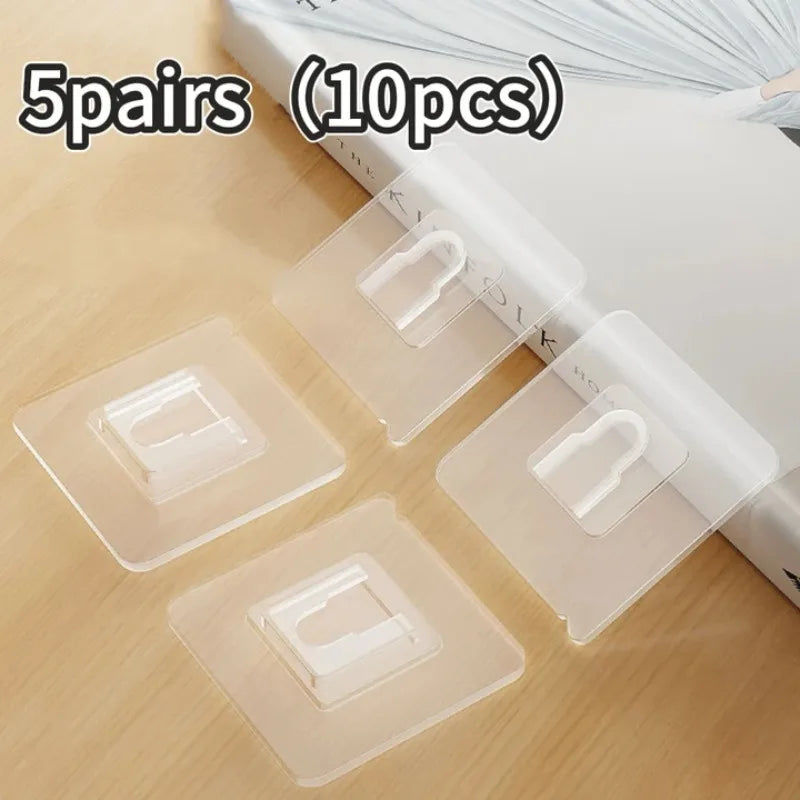 Clear Double-Sided Adhesive Wall Hooks
