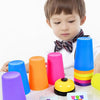 Montessori Stacking Cup Game with Color Cards