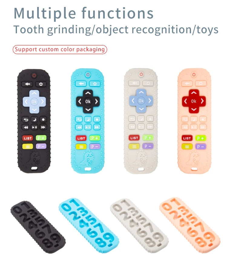 Silicone Remote Control Teether for Baby Teething Relief