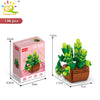 A box containing 138 pieces of DIY flower succulent building blocks for desktop plant decor.