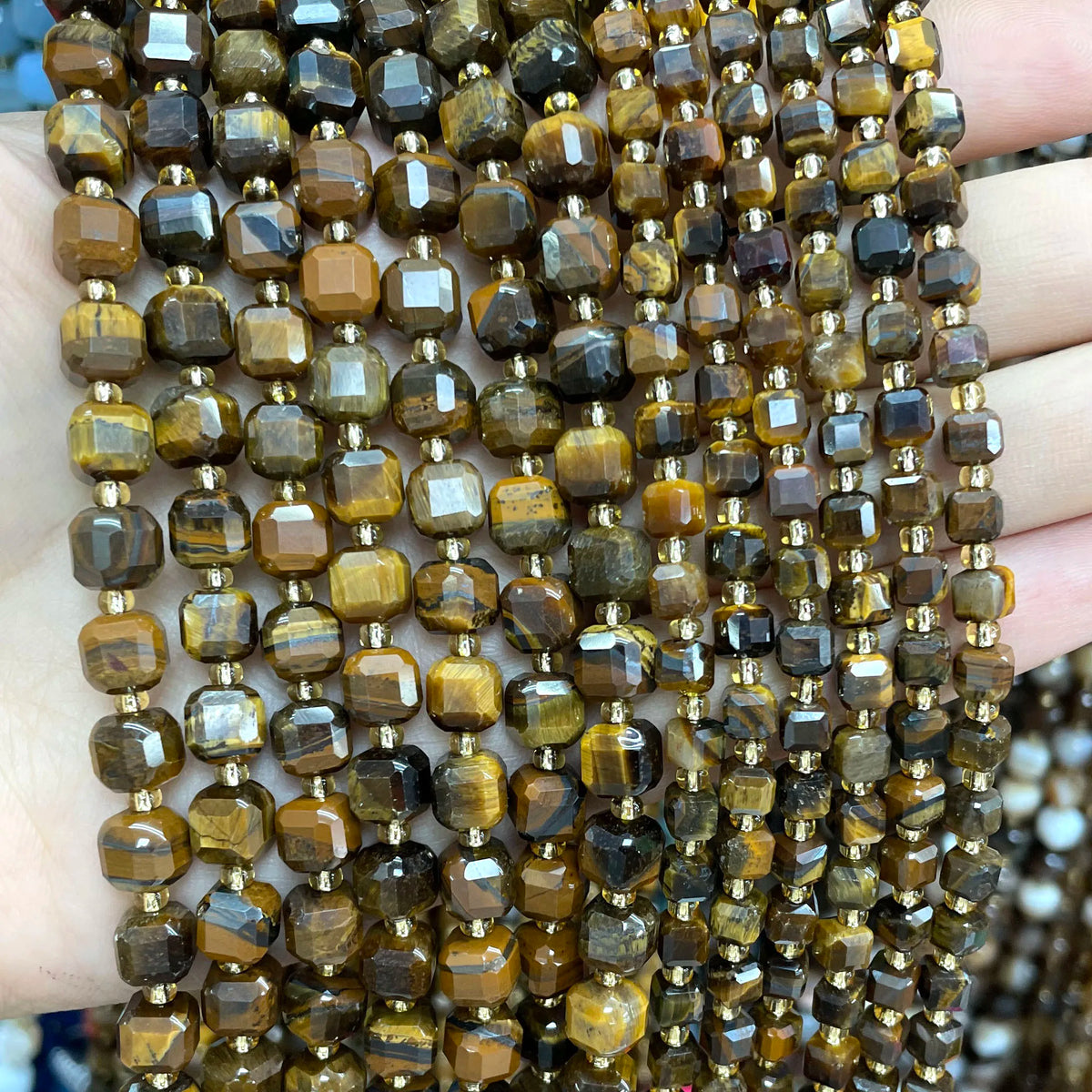 Natural Stone Faceted Beads for Jewelry Making