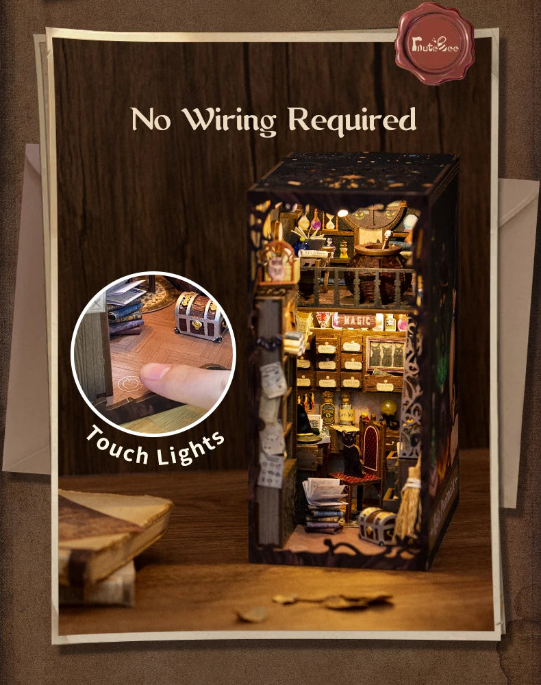 Eternal Bookstore DIY Book Nook Kit with LED Lighting