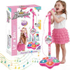 Kids Karaoke Microphone Stand Set with Party Lights