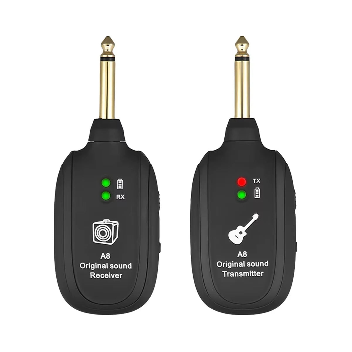 Wireless Guitar System with Built-In Transmitter and Receiver