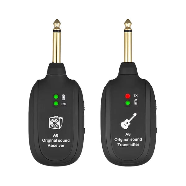 Wireless Guitar System with Built-In Transmitter and Receiver