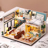 DIY Wooden Dollhouse Kit with Miniature Furniture – 3D Puzzle Craft Set