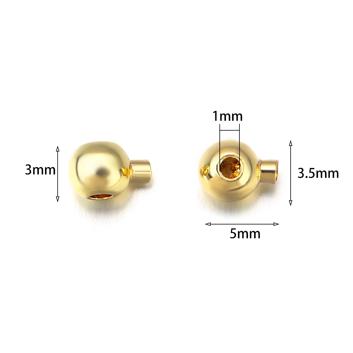 Metal Crimp End Beads for Jewelry Making - Stopper and Positioning Clasps