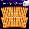A set of solid light orange LED foam glow sticks arranged in a fan shape.