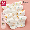 5-Pack Soft Cotton Muslin Bandana Bibs for Teething Babies