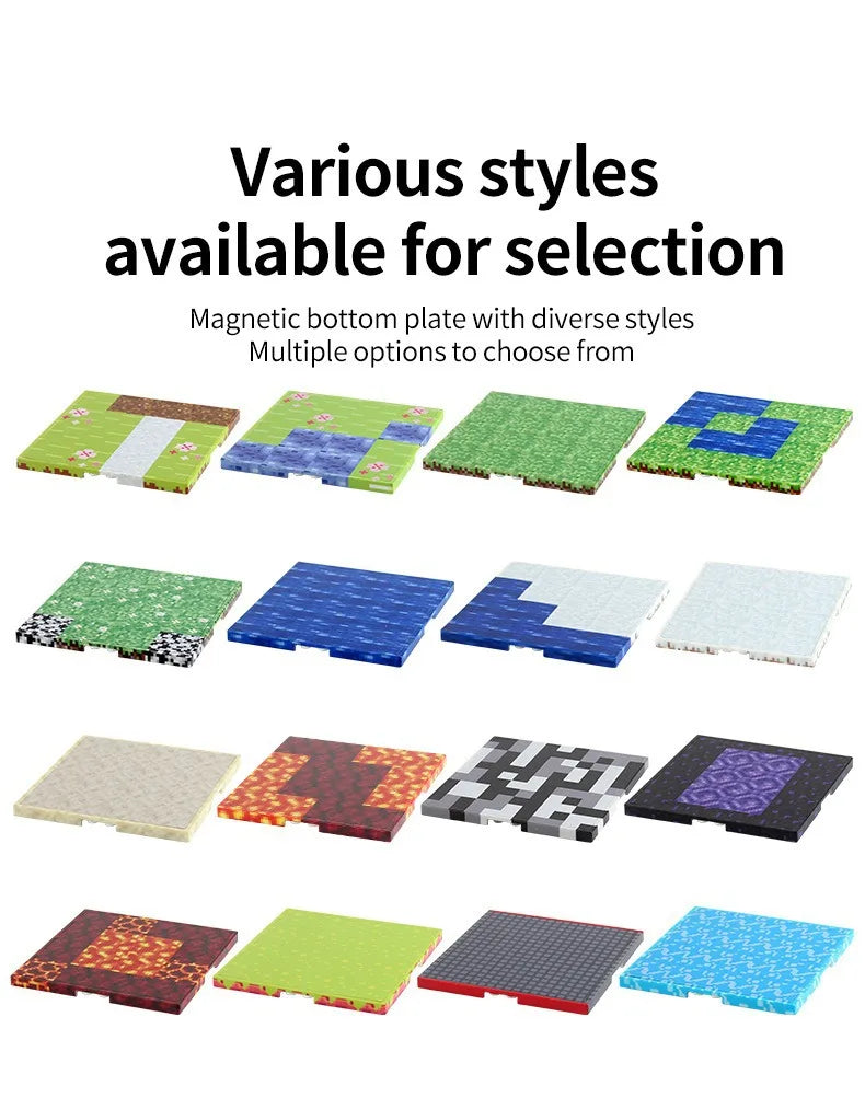 Magnetic Building Block Base Plates for Creative Play