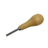 A professional bezel setting pusher tool with a wooden handle and metal tip.