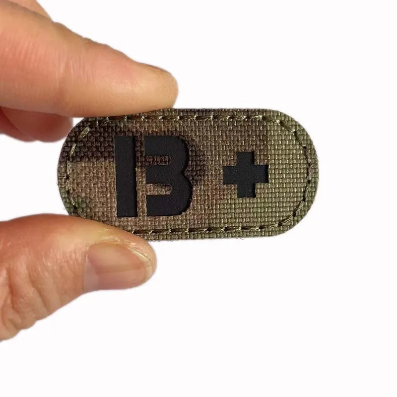 Blood Type Tactical Patches with Glow-in-the-Dark Design