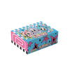A blue and pink blind box featuring cute strawberry mousse kiwi characters and stars.