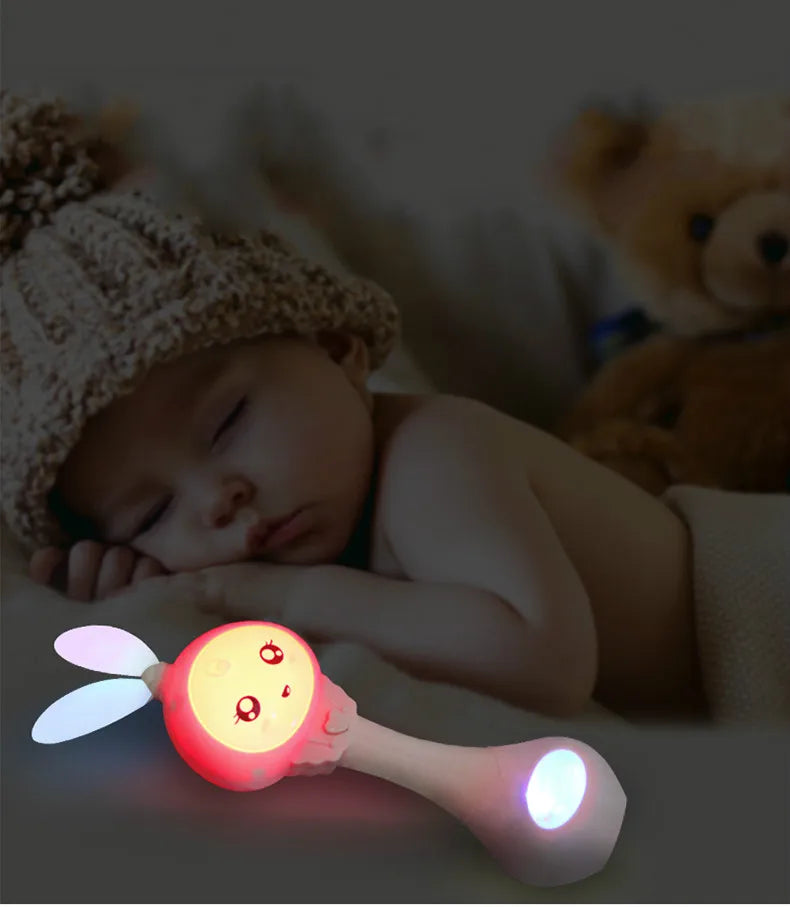 Musical Rabbit Rattle and Teether Toy for Babies