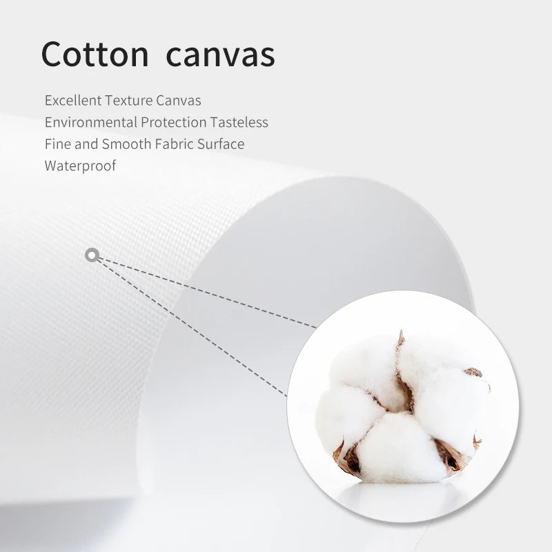 Close-up view of cotton canvas fabric texture showing fine and smooth surface details.