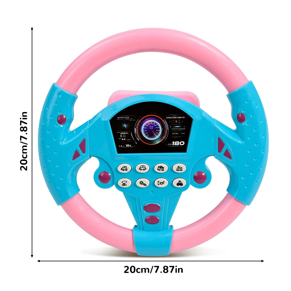 Interactive Steering Wheel Toy with Lights and Sounds for Kids
