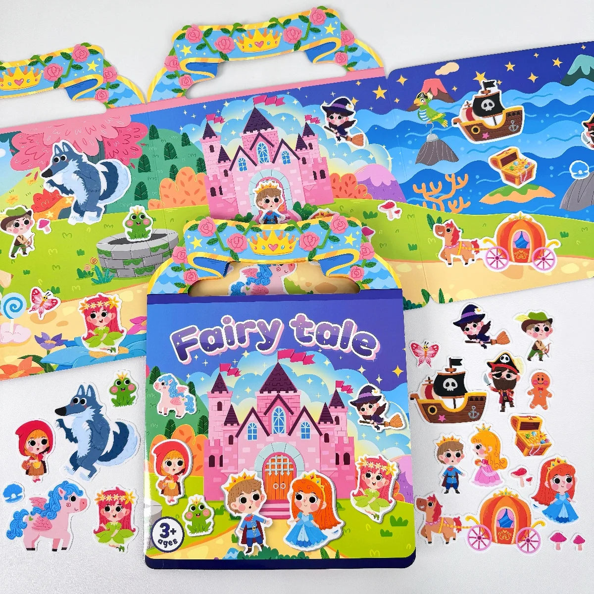 Reusable Sticker Book for Kids – Mess-Free Pretend Play & Learning Themes