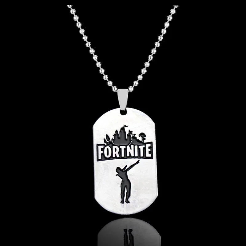 Fortnite Emblem Stainless Steel Charm Pendant Necklace