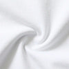 A close-up of a white cotton t-shirt with a subtle texture, folded in a soft swirl.