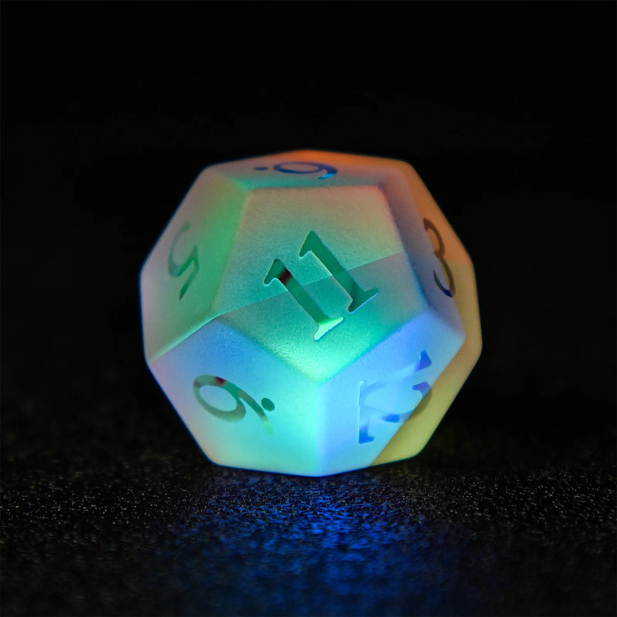 Premium 7-Piece Frosted Gemstone Polyhedral Dice Set for Tabletop RPGs