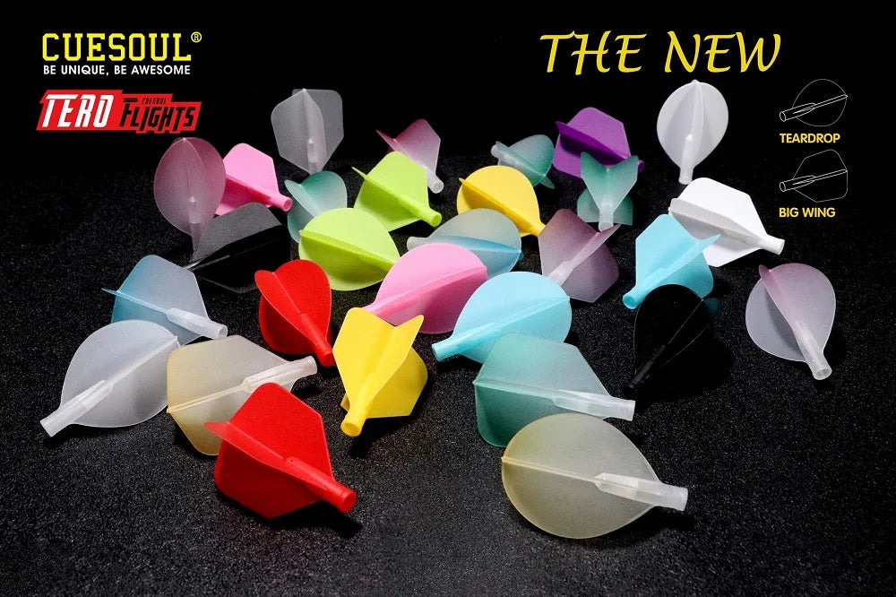 Graduated Color Dart Flights – Big Wing Shape