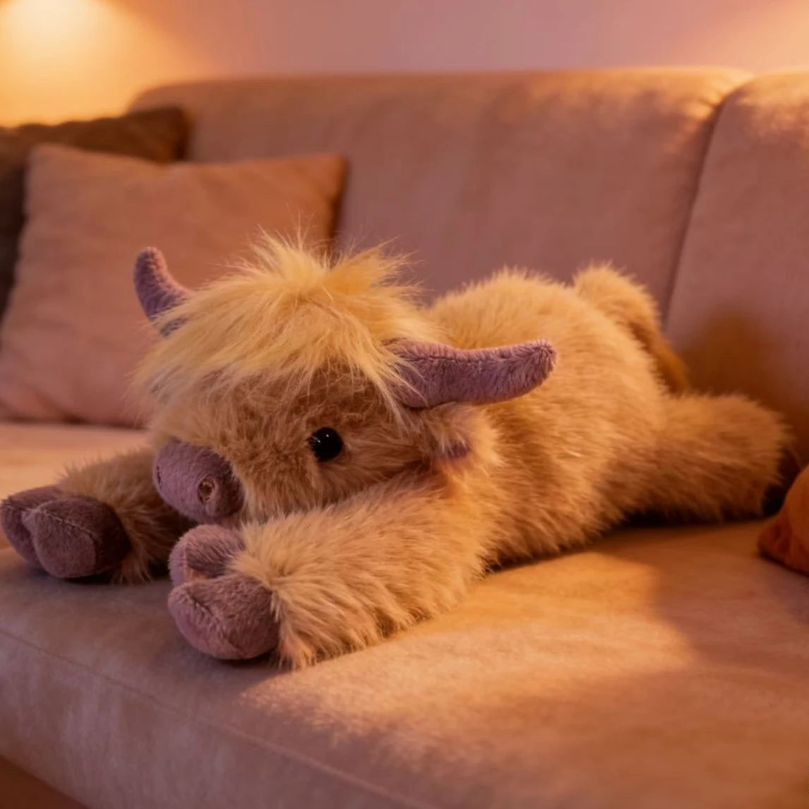 Weighted Highland Cow Plush – Soft & Cuddly Stuffed Animal