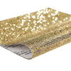 Gold sparkling rhinestone adhesive tape rolled up for DIY crafts and decor