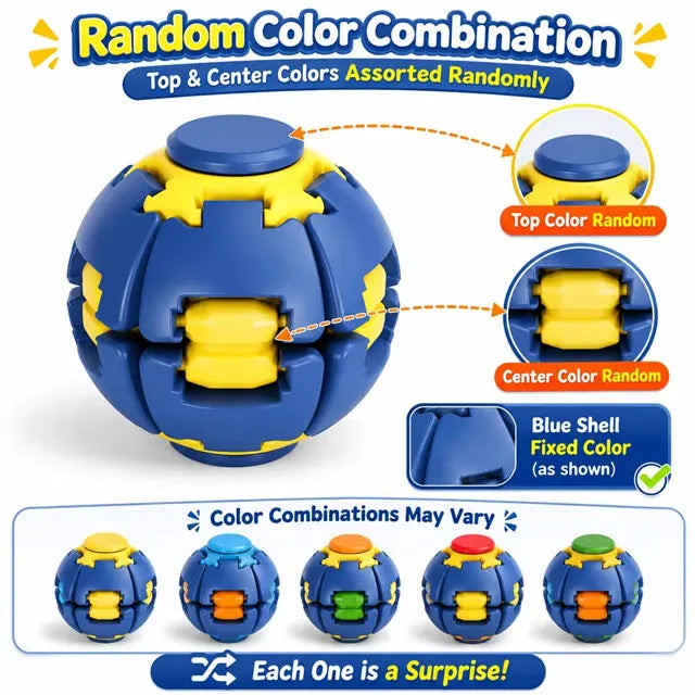 Fidget Gear Ball – Smooth Rotating Stress Relief Desktop Toy