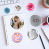 Blank Badge Making Kit with Metal Pin Backs and Paper Inserts