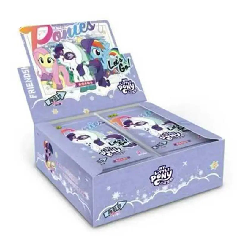 A box of My Little Pony Friendship Cards featuring characters in themed pouches.