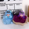 Kawaii Plush Keychain with Sleeping Baby Design