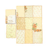 A collection of vintage paper sheets featuring floral patterns and pale yellow tones for journaling and scrapbooking.