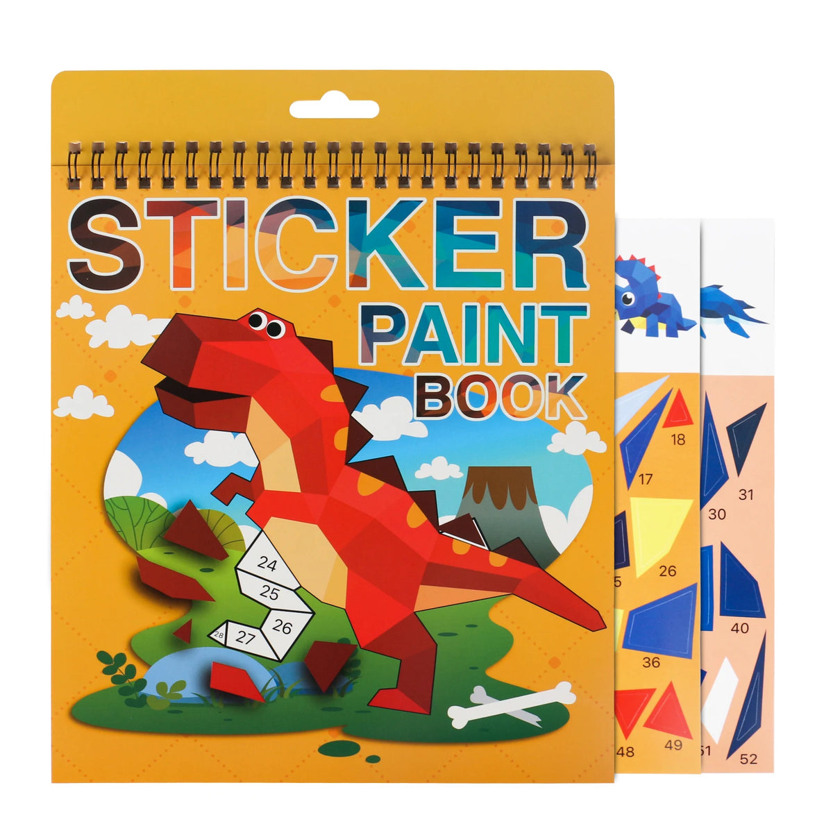 Animal Sticker by Number Book for Kids – 7 Pictures
