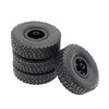 RC Car Metal Wheel Rims with Soft Rubber Tires (Set of 4)