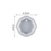 A light gray heart-shaped silicone mold for resin jewelry making, measuring 4.5cm high.