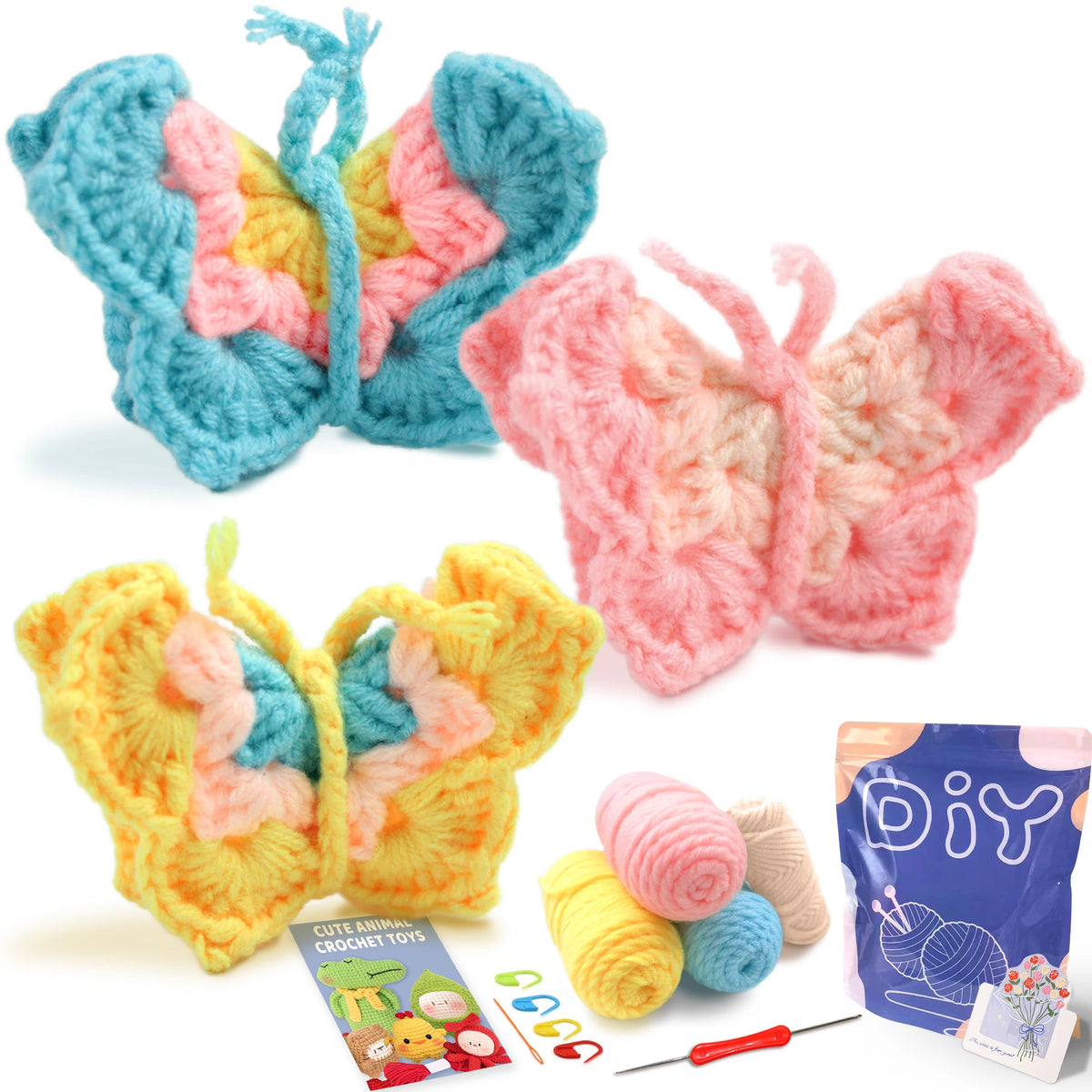 Animal Crochet Kit for Beginners – Complete Starter Set with Step-by-Step Guide
