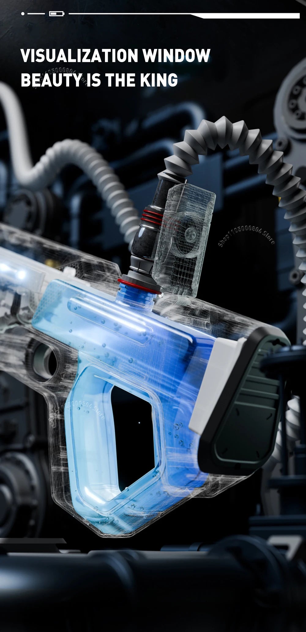 Electric Auto-Refill Water Blaster with LED Lights for Kids