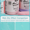 Comparison of wet-dry effect for PEBEO Matte Acrylic Paint in pink and purple colors.