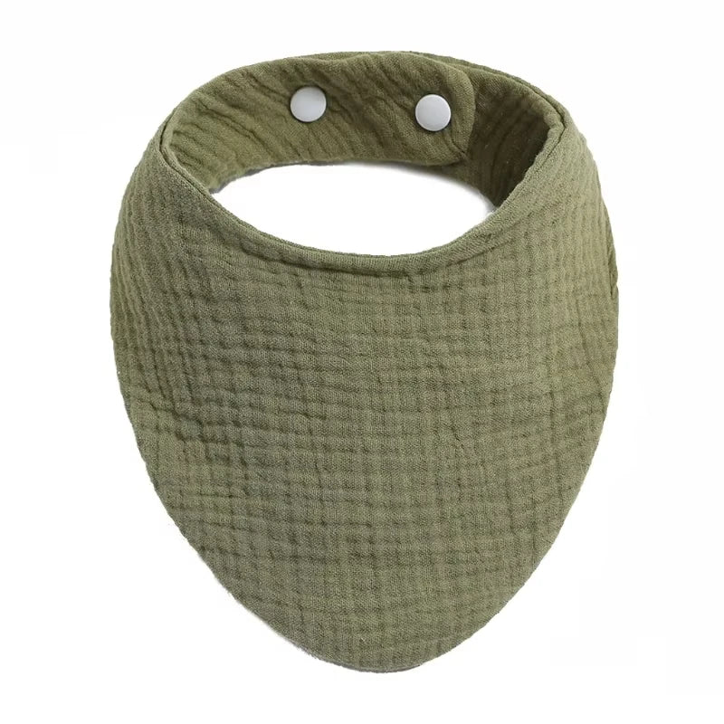 Soft Cotton Muslin Baby Bibs with Absorbent Gauze