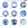 A nine-step procedure showing how to use textile fabric dye powder for clothing refurbishment.