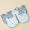 Soft Cotton Baby Bibs (5-Pack) with U-Shaped Catch-All Design
