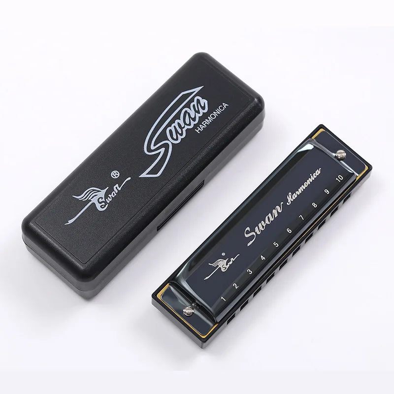 10-Hole C Diatonic Harmonica with Carrying Case